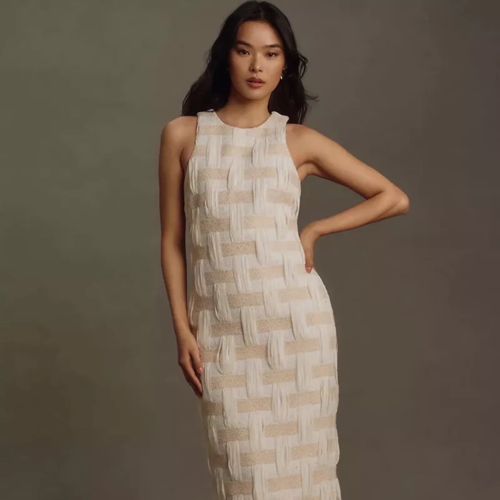 Anthropologie Endless Rose Sleeveless Racerback Midi Dress SzM